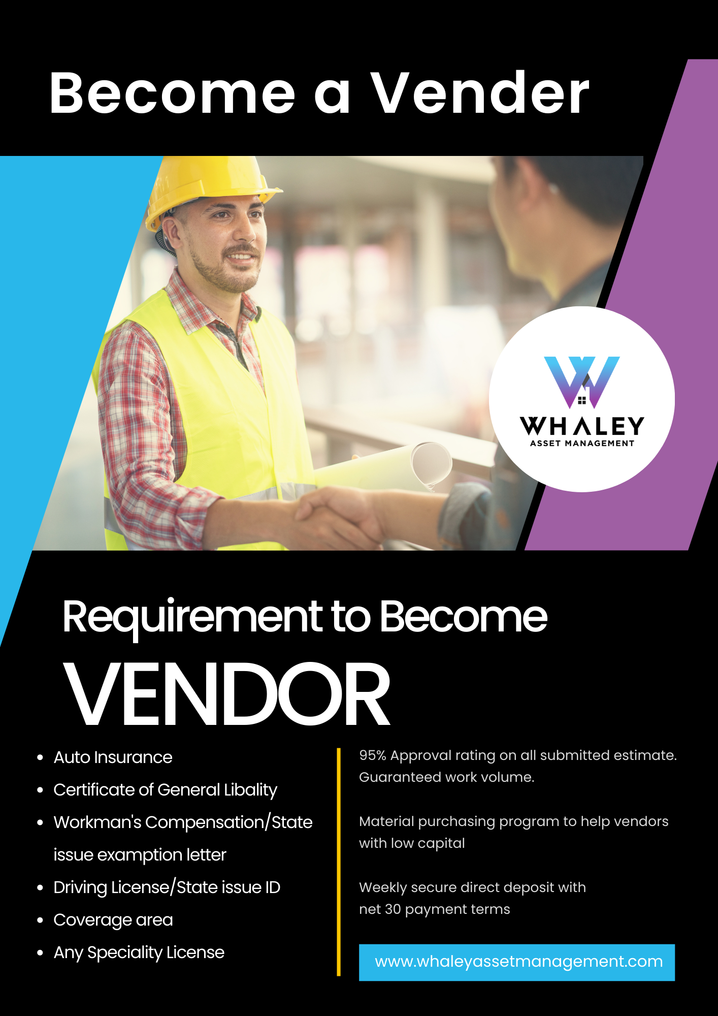 Flyer-Design von GraphicSujit für Whaley Asset management LLC | Design #29870102