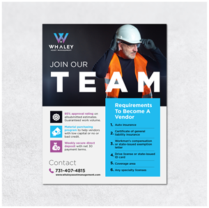 Flyer Design by Hammaad Afzal for Whaley Asset management LLC | Design #29882683