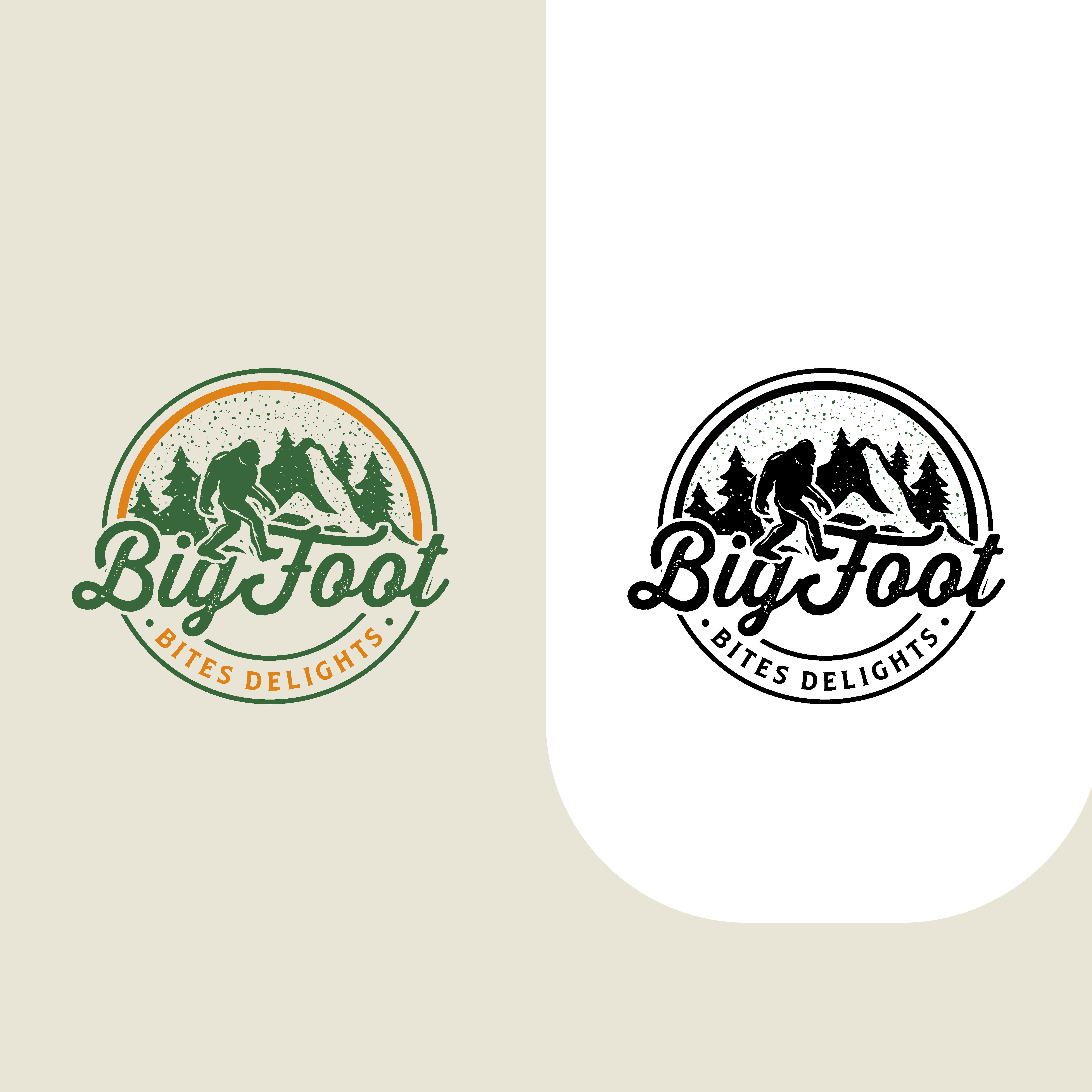 Logo Design by HaerType for BigFoot Bites Delights | Design #29905556