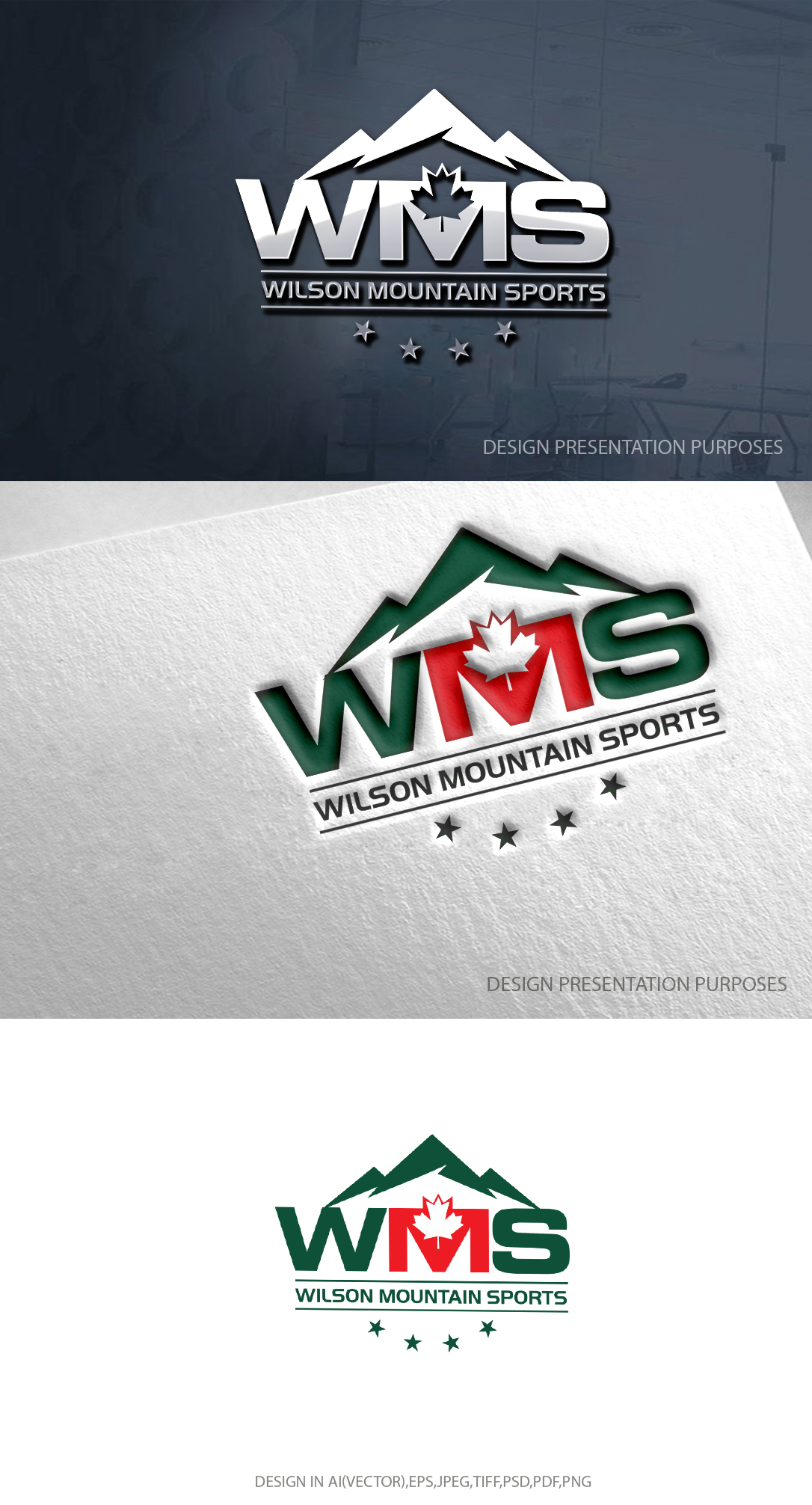 Logo Design by zebronicgraphic for Wilson Mountain Sports | Design #29866547