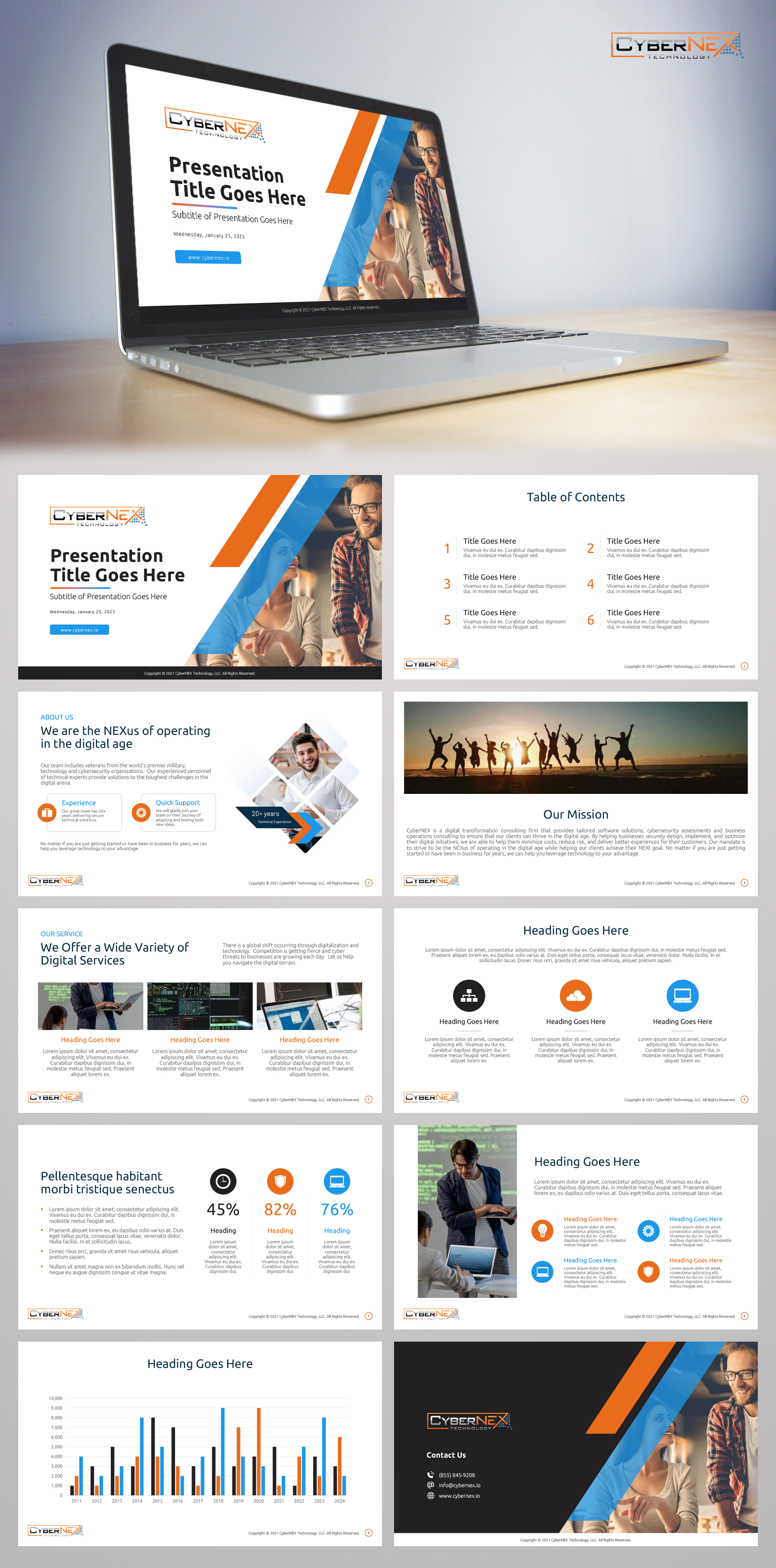 Design de PowerPoint par n2presents pour CyberNEX | Design #29893845