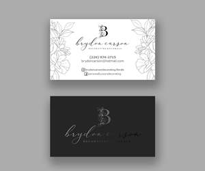 Business Card Design by Andrés Sebastián for Brydon Carson Decorating & Florals | Design: #29894982