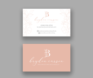 Business Card Design by Andrés Sebastián for Brydon Carson Decorating & Florals | Design: #29895026