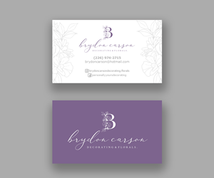 Business Card Design by Andrés Sebastián for Brydon Carson Decorating & Florals | Design: #29895074