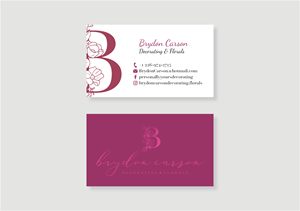 Business Card Design by MarkoE for Brydon Carson Decorating & Florals | Design: #29903916