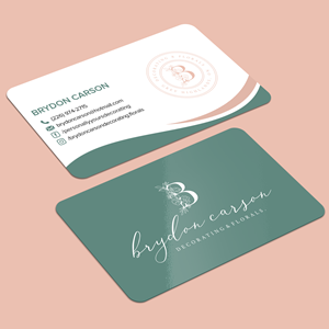 Business Card Design by WellDesign for Brydon Carson Decorating & Florals | Design: #29874592