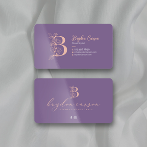 Business Card Design by Sun Moon Graphic Designer for Brydon Carson Decorating & Florals | Design: #29880332