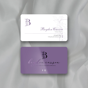 Business Card Design by Sun Moon Graphic Designer for Brydon Carson Decorating & Florals | Design: #29883676