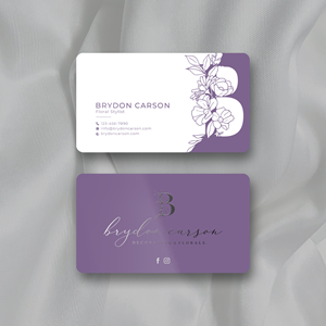 Business Card Design by Sun Moon Graphic Designer for Brydon Carson Decorating & Florals | Design: #29898816