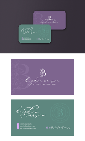 Business Card Design by ArtHive for Brydon Carson Decorating & Florals | Design: #29894529