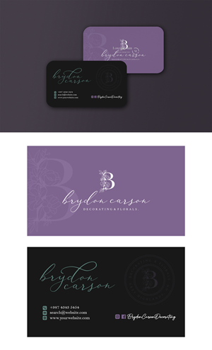 Business Card Design by ArtHive for Brydon Carson Decorating & Florals | Design: #29894531