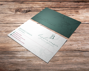 Business Card Design by Verified artistry (Design garden) for Brydon Carson Decorating & Florals | Design: #29880754