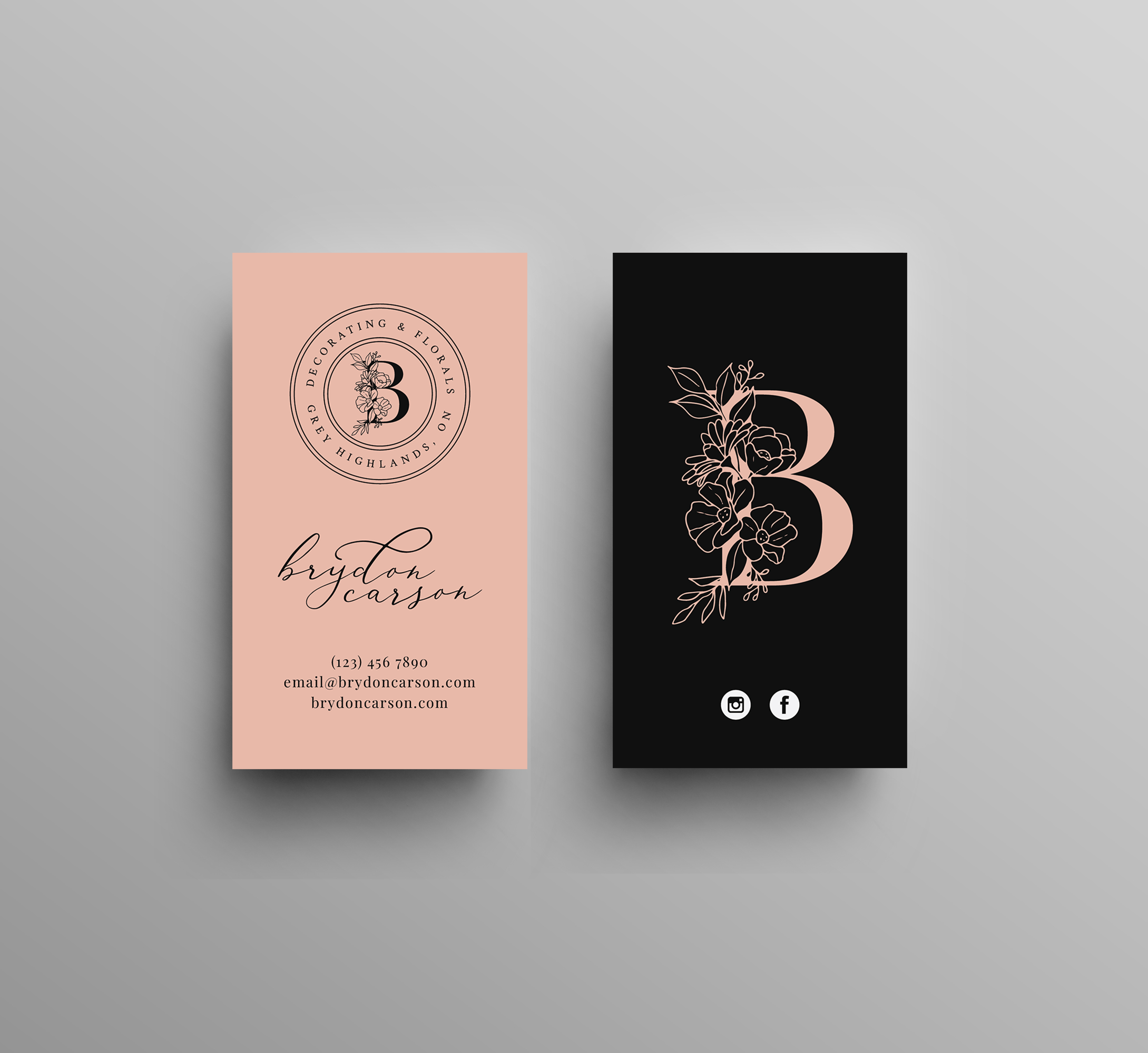 Diseño de Tarjeta de Presentación por JK18 para Brydon Carson Decorating & Florals | Diseño #29878529