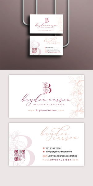 Business Card Design by debdesign for Brydon Carson Decorating & Florals | Design: #29892920