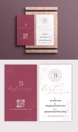 Business Card Design by debdesign for Brydon Carson Decorating & Florals | Design: #29892921