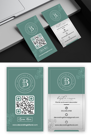Business Card Design by debdesign for Brydon Carson Decorating & Florals | Design: #29893082