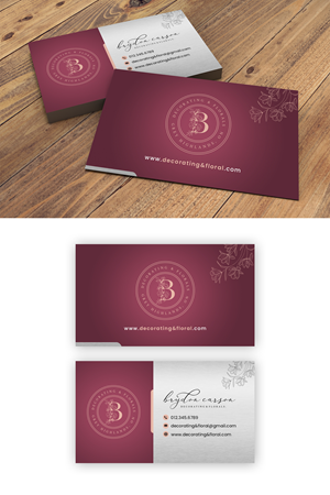 Business Card Design by debdesign for Brydon Carson Decorating & Florals | Design: #29893083