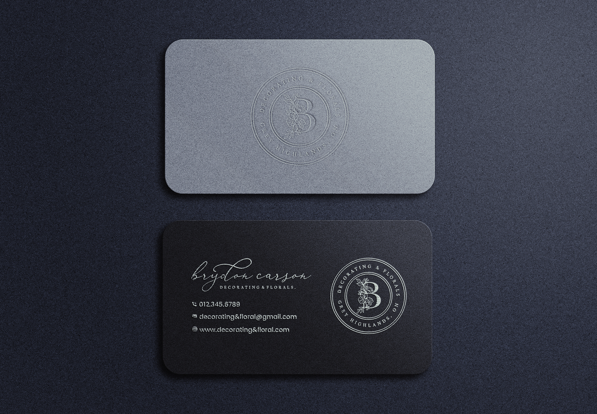 Business Card Design by debdesign for Brydon Carson Decorating & Florals | Design #29893084