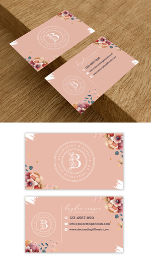 Business Card Design by debdesign for Brydon Carson Decorating & Florals | Design: #29893903