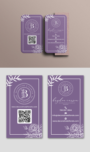 Business Card Design by debdesign for Brydon Carson Decorating & Florals | Design: #29894959