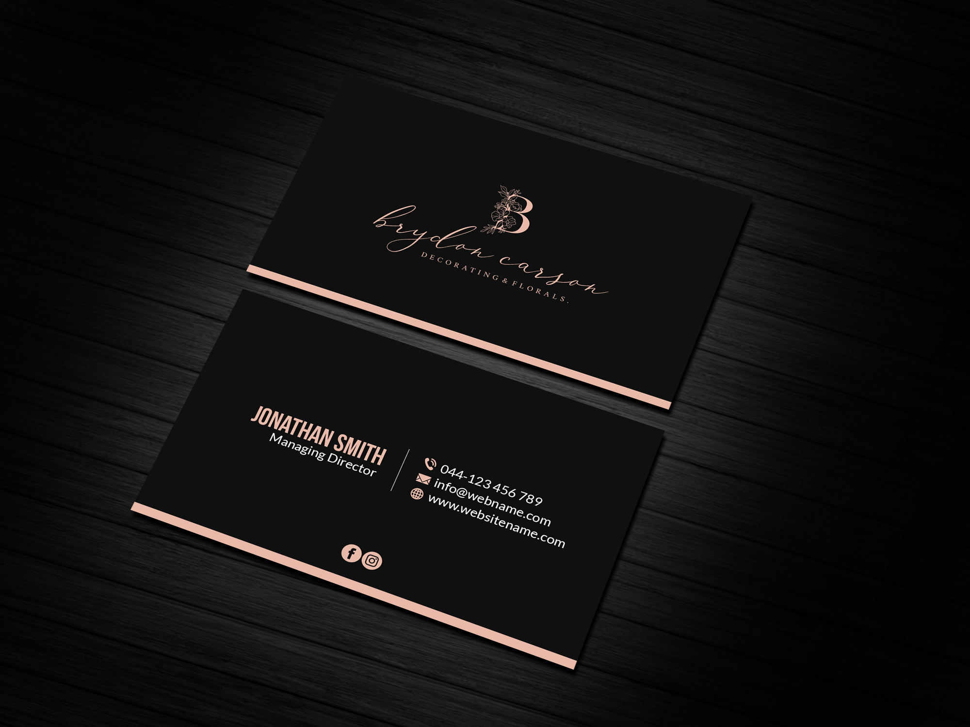 Business Card Design by Creations Box 2015 for Brydon Carson Decorating & Florals | Design #29879308