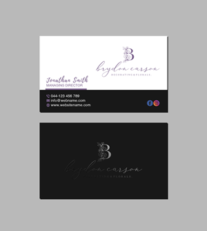 Business Card Design by Creations Box 2015 for Brydon Carson Decorating & Florals | Design #29885955