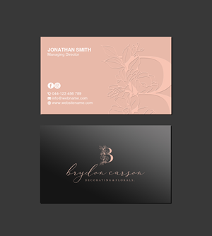 Business Card Design by Creations Box 2015 for Brydon Carson Decorating & Florals | Design: #29885957