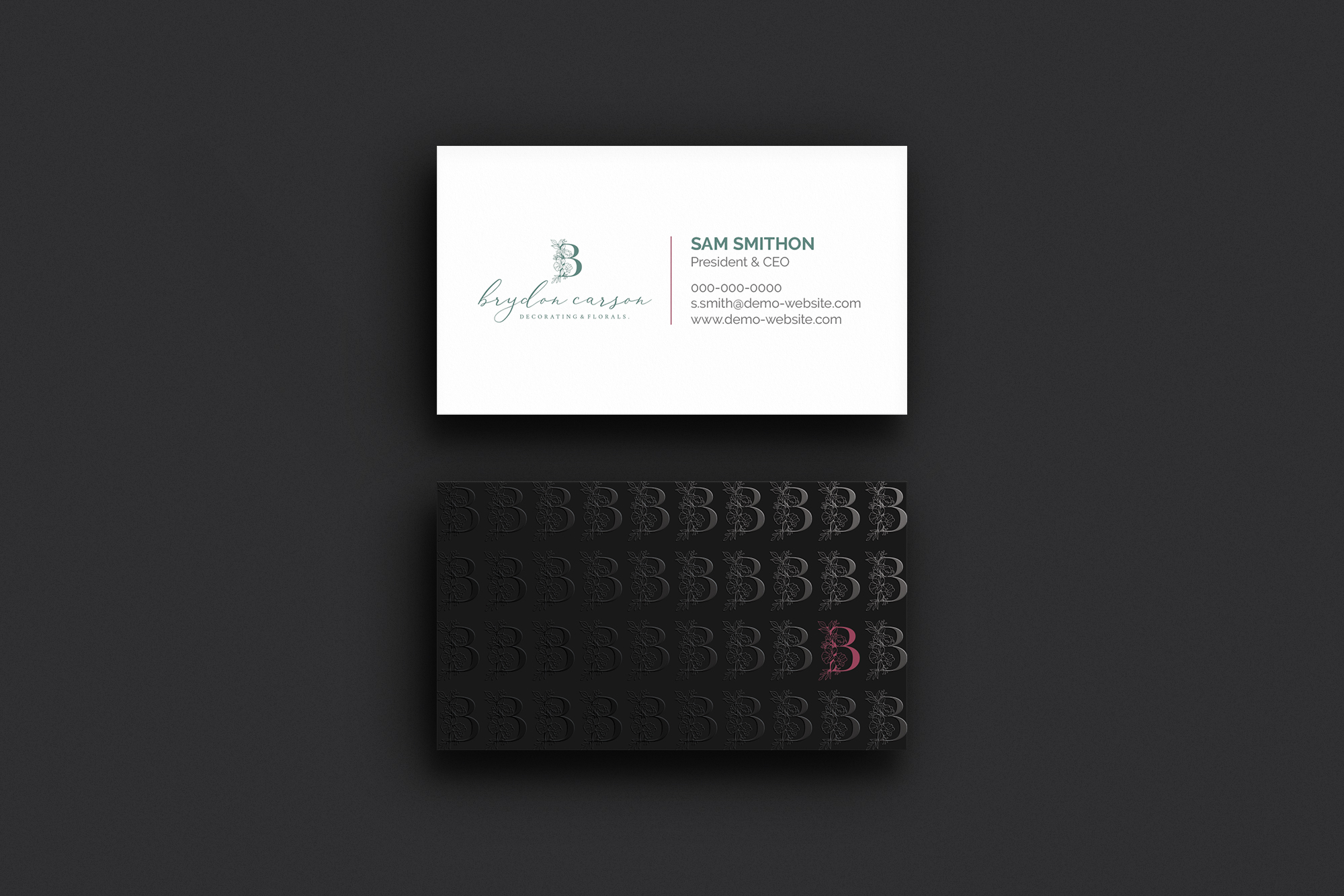 Design de Carte de Visite par Sky007 pour Brydon Carson Decorating & Florals | Design #29897844