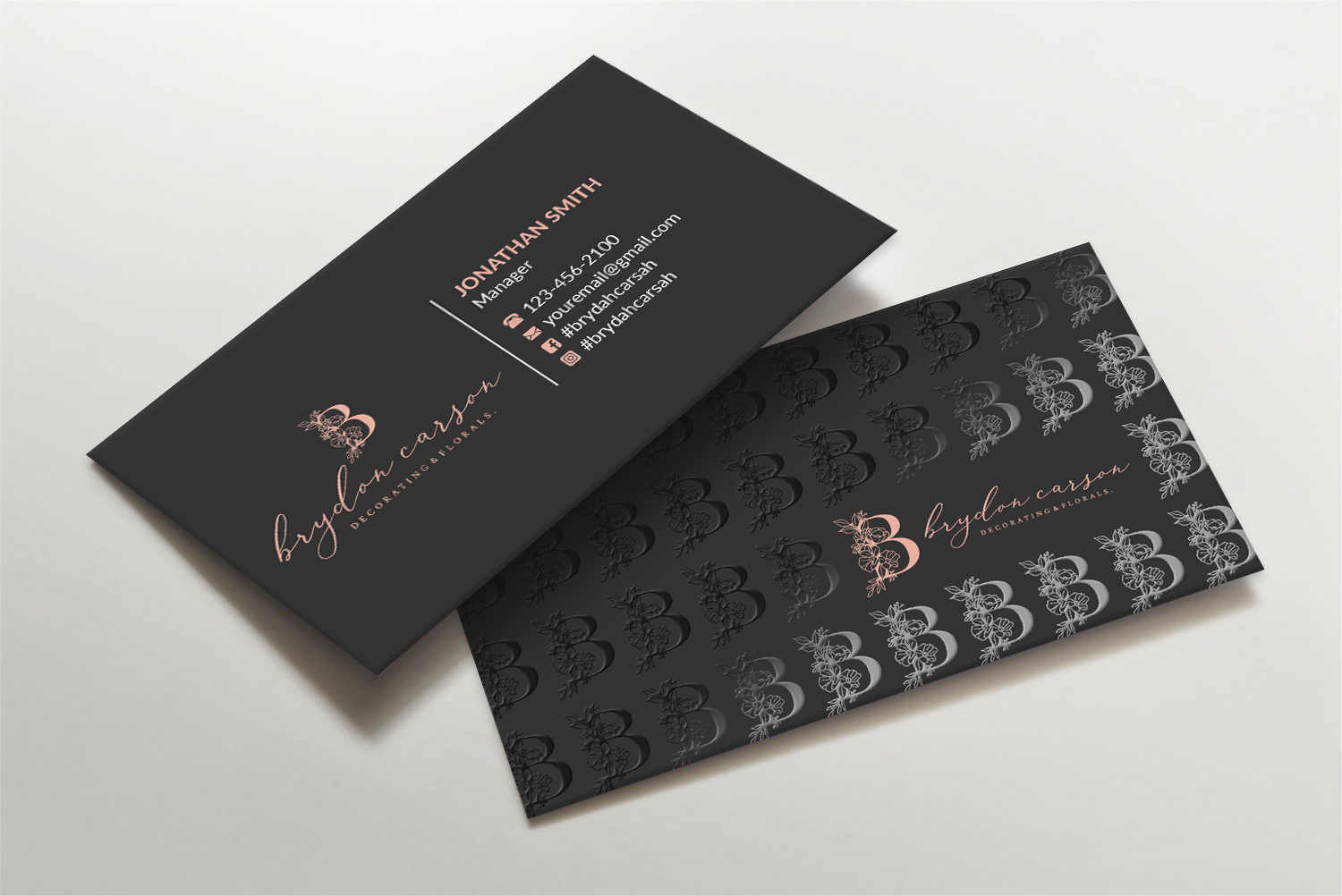 Design de Carte de Visite par LAXMI DESIGNHUB pour Brydon Carson Decorating & Florals | Design #29879556