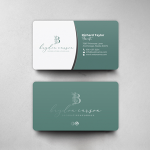 Business Card Design by chandrayaan.creative for Brydon Carson Decorating & Florals | Design: #29878444