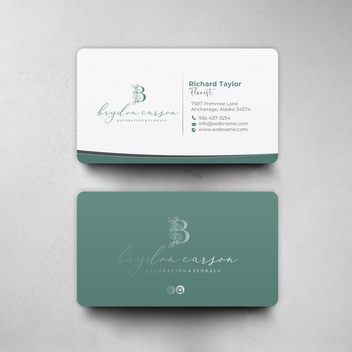 Design de Carte de Visite par chandrayaan.creative pour Brydon Carson Decorating & Florals | Design #29878456