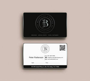 Business Card Design by Rajib Bhattacharya for Brydon Carson Decorating & Florals | Design: #29875774
