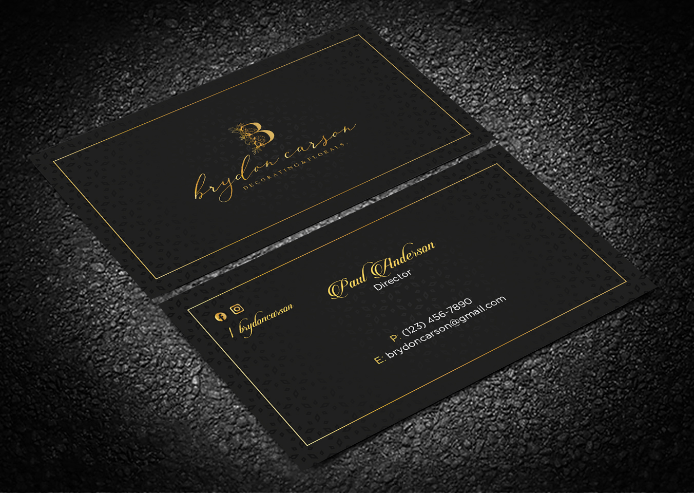 Diseño de Tarjeta de Presentación por Tripti Ranjan Gain para Brydon Carson Decorating & Florals | Diseño #29904143