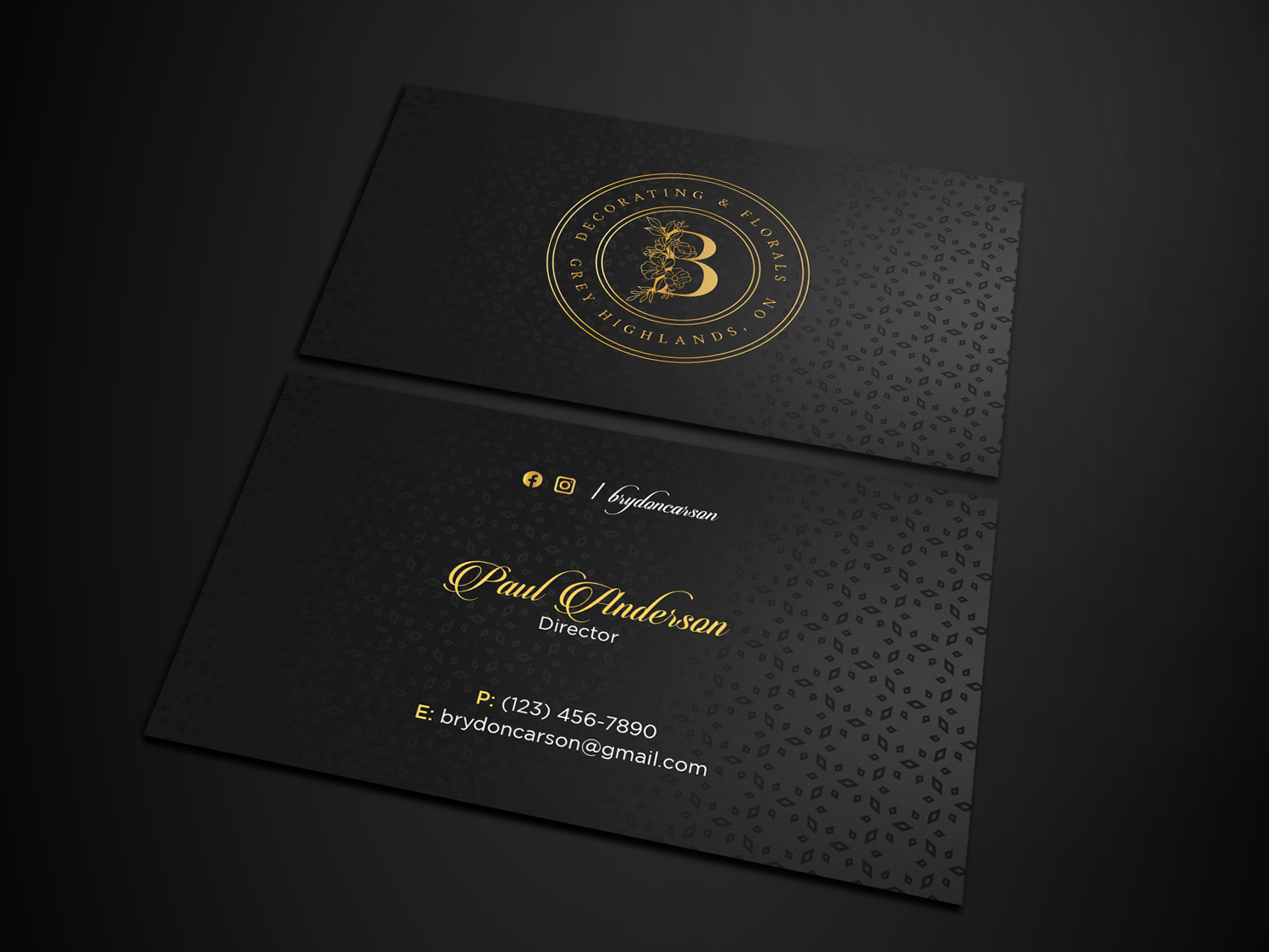 Design de Carte de Visite par Tripti Ranjan Gain pour Brydon Carson Decorating & Florals | Design #29904145