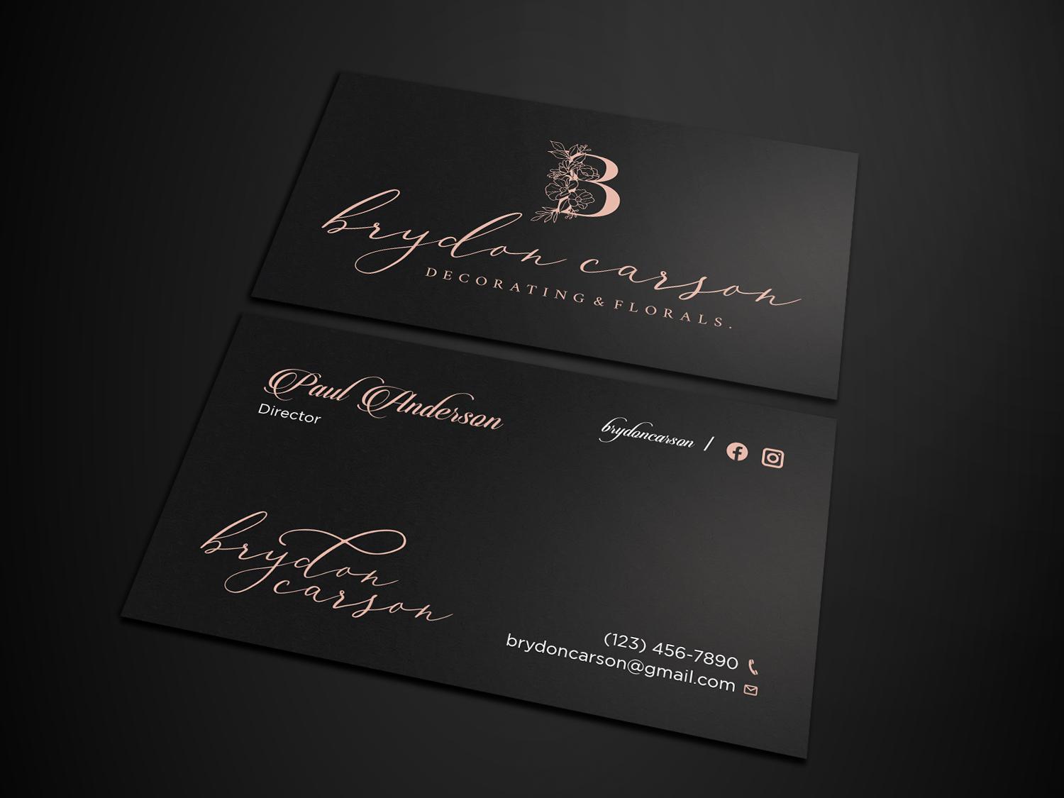 Design de Carte de Visite par Tripti Ranjan Gain pour Brydon Carson Decorating & Florals | Design #29904150