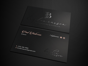 Business Card Design by Tripti Ranjan Gain for Brydon Carson Decorating & Florals | Design: #29904151
