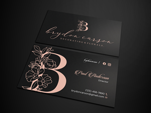 Business Card Design by Tripti Ranjan Gain for Brydon Carson Decorating & Florals | Design: #29904153