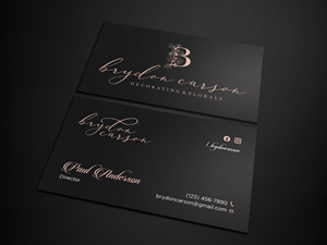 Business Card Design by Tripti Ranjan Gain for Brydon Carson Decorating & Florals | Design: #29904154