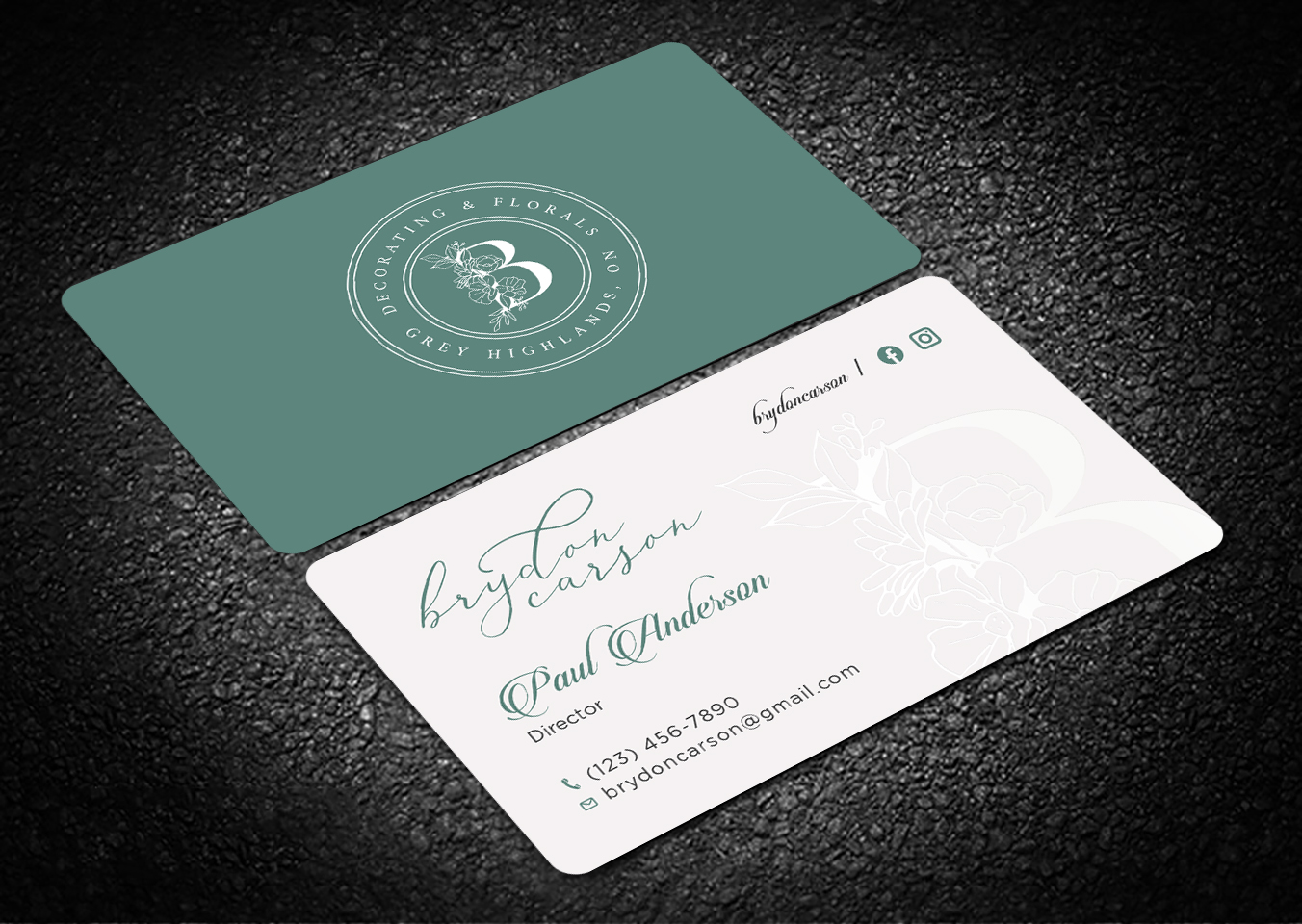 Business Card Design by Tripti Ranjan Gain for Brydon Carson Decorating & Florals | Design #29904160