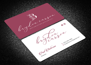Business Card Design by Tripti Ranjan Gain for Brydon Carson Decorating & Florals | Design: #29904165
