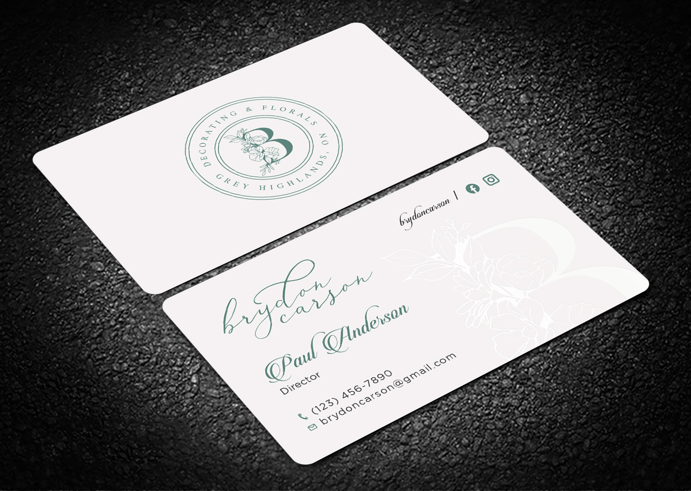 Business Card Design by Tripti Ranjan Gain for Brydon Carson Decorating & Florals | Design #29904169