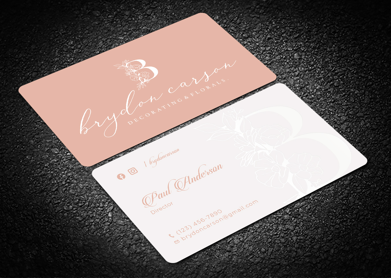 Business Card Design by Tripti Ranjan Gain for Brydon Carson Decorating & Florals | Design #29904170