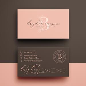 Business Card Design by Aistikart for Brydon Carson Decorating & Florals | Design: #29883441