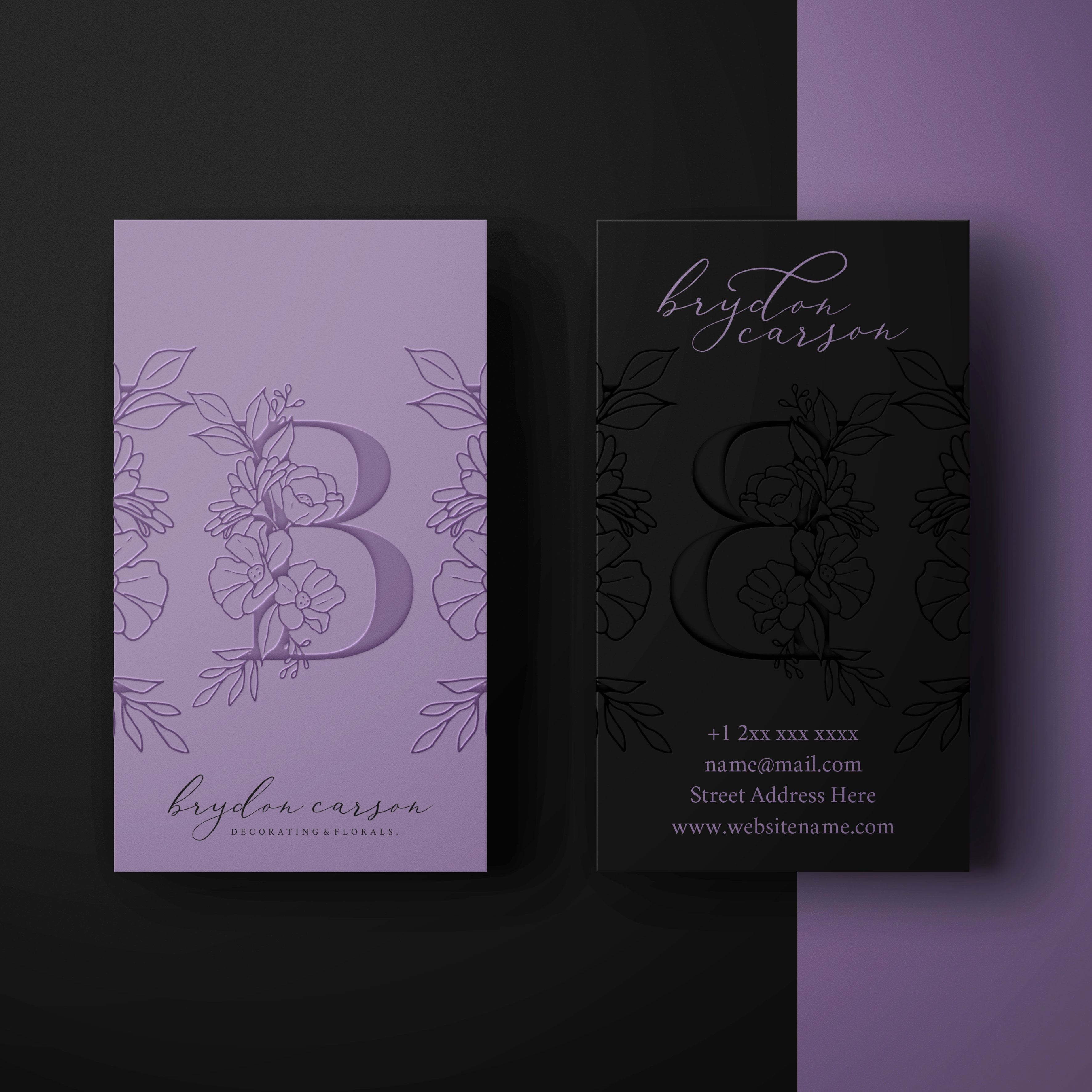 Business Card Design by Aistikart for Brydon Carson Decorating & Florals | Design #29887287