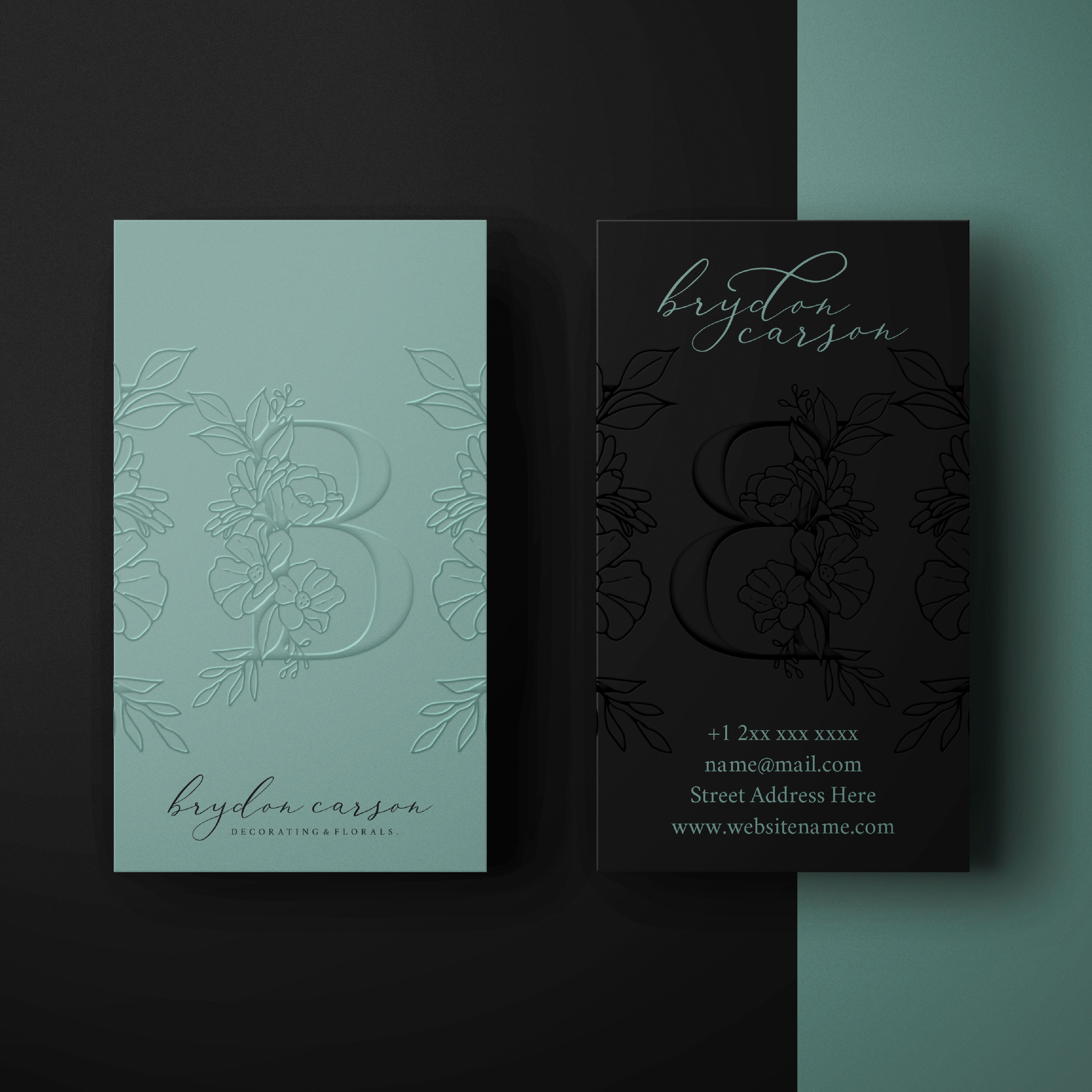 Business Card Design by Aistikart for Brydon Carson Decorating & Florals | Design #29887292