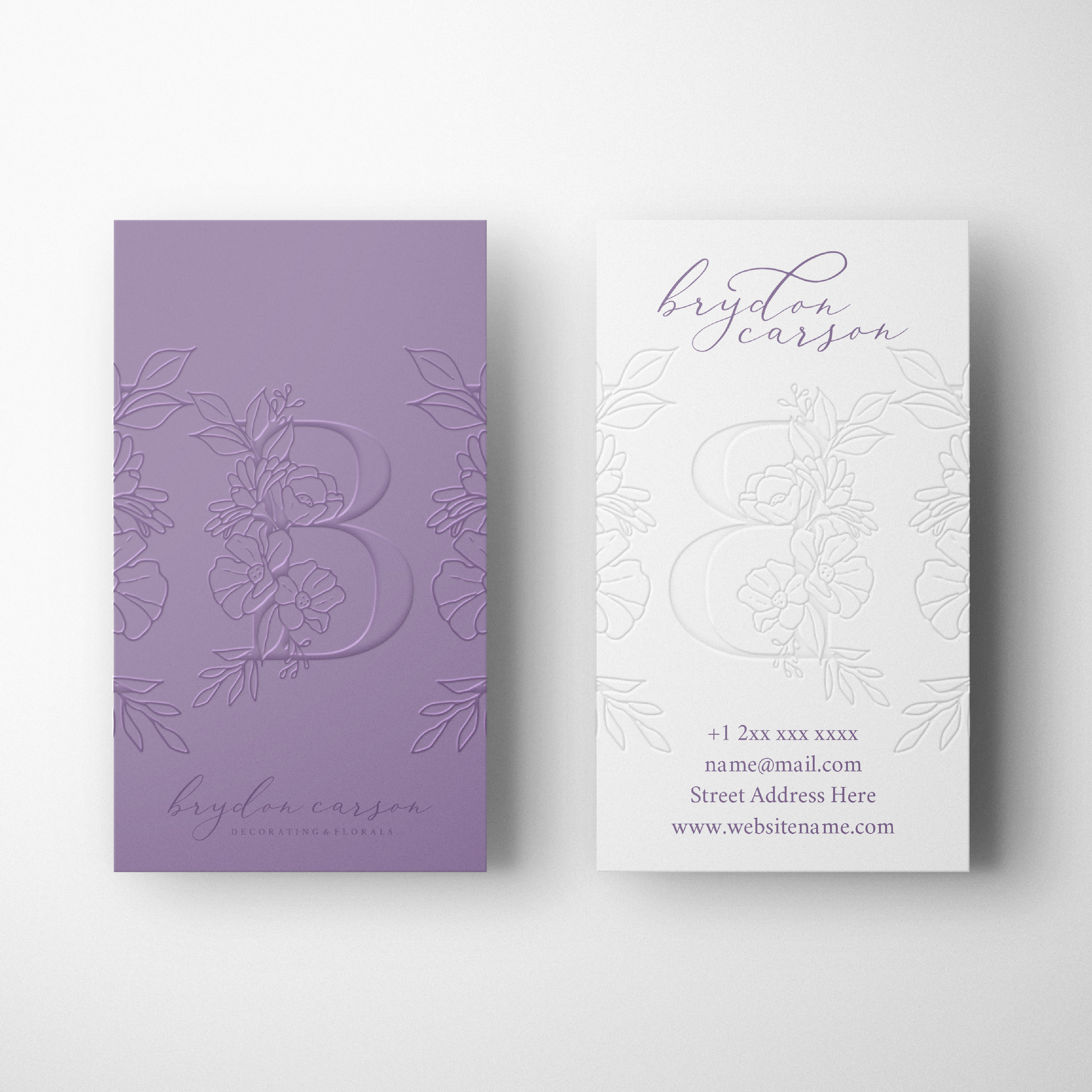 Business Card Design by Aistikart for Brydon Carson Decorating & Florals | Design #29920699