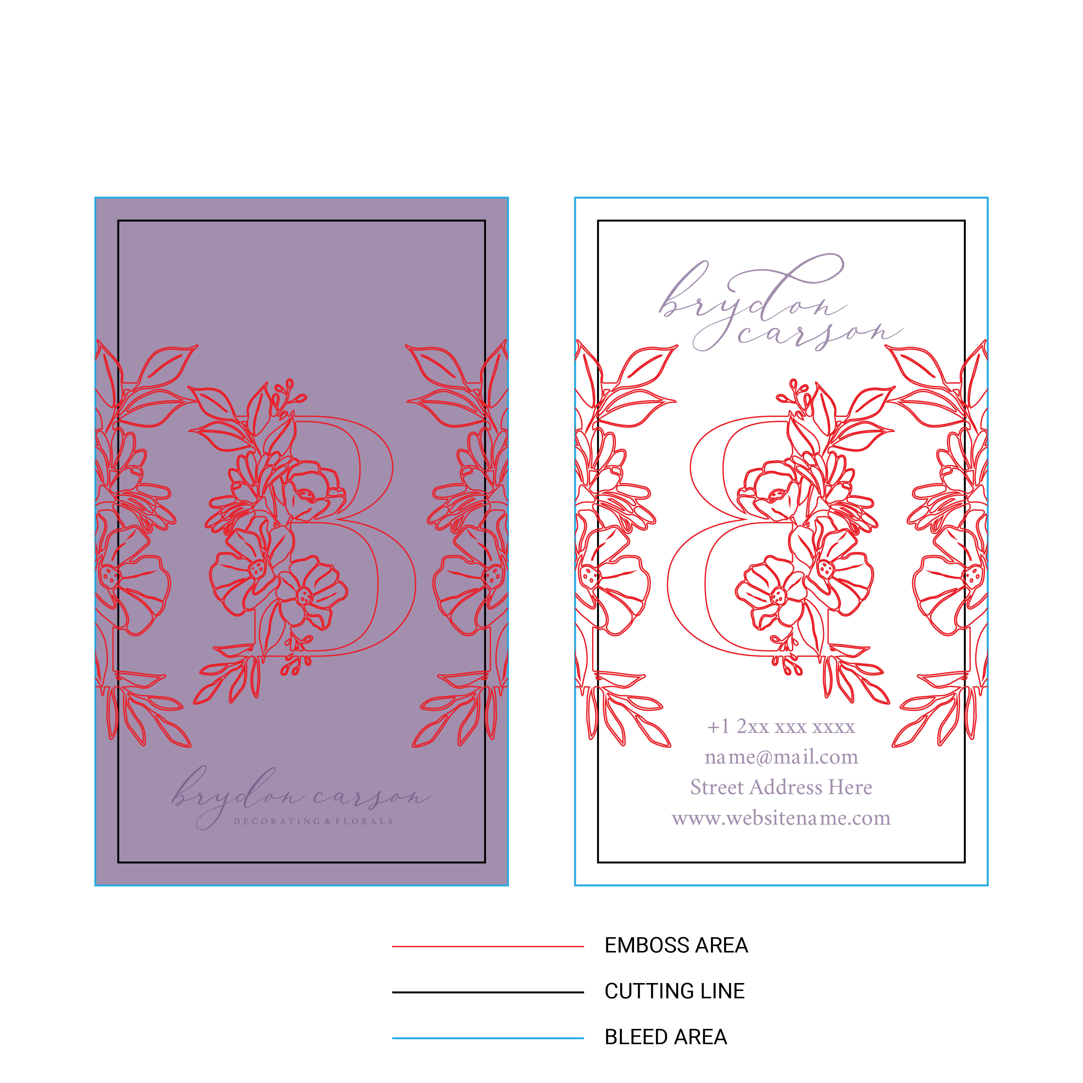 Business Card Design by Aistikart for Brydon Carson Decorating & Florals | Design #29920979