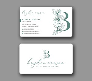 Business Card Design by Uttom 2 for Brydon Carson Decorating & Florals | Design: #29871799