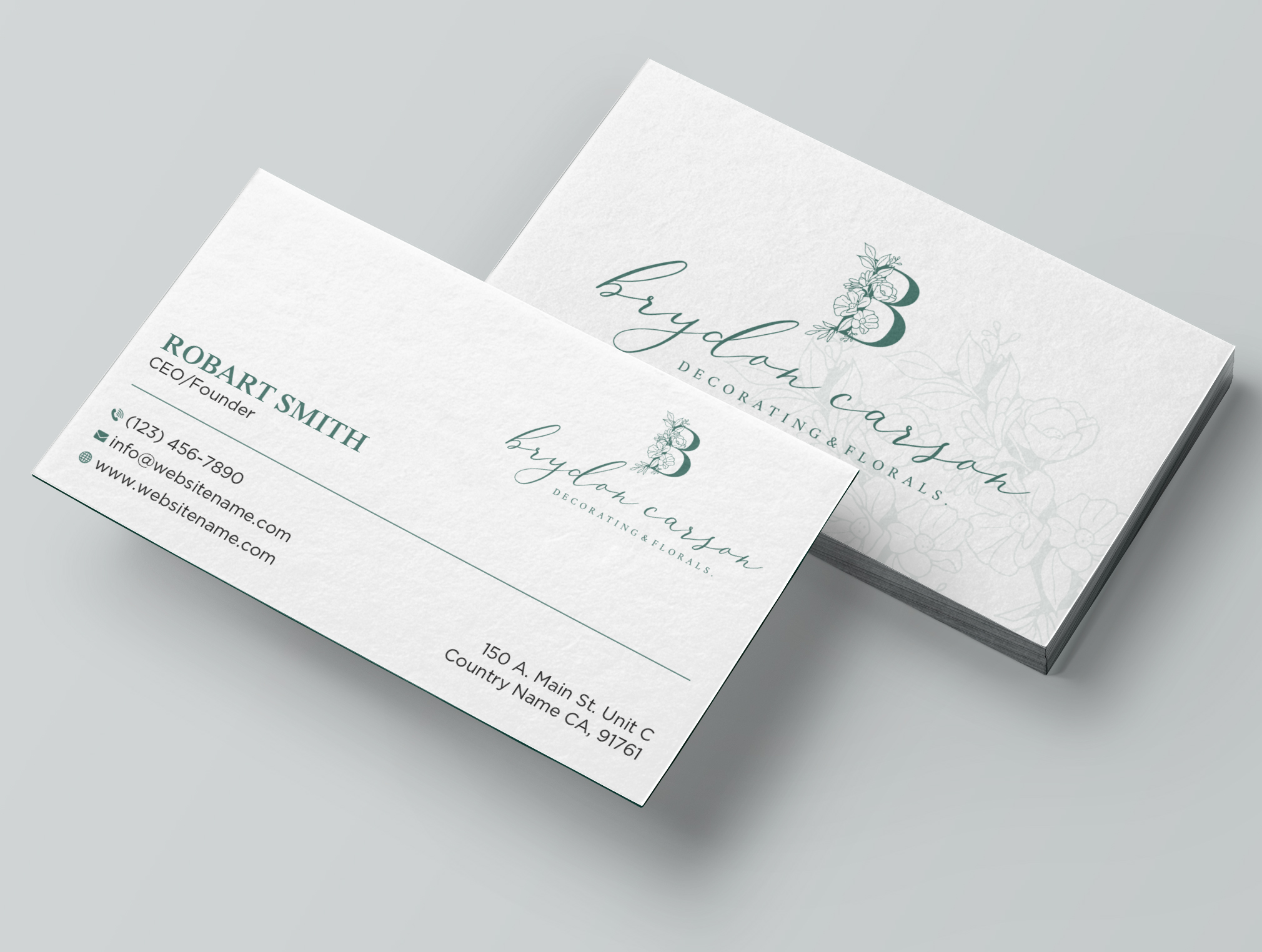Business Card Design by Uttom 2 for Brydon Carson Decorating & Florals | Design #29871800