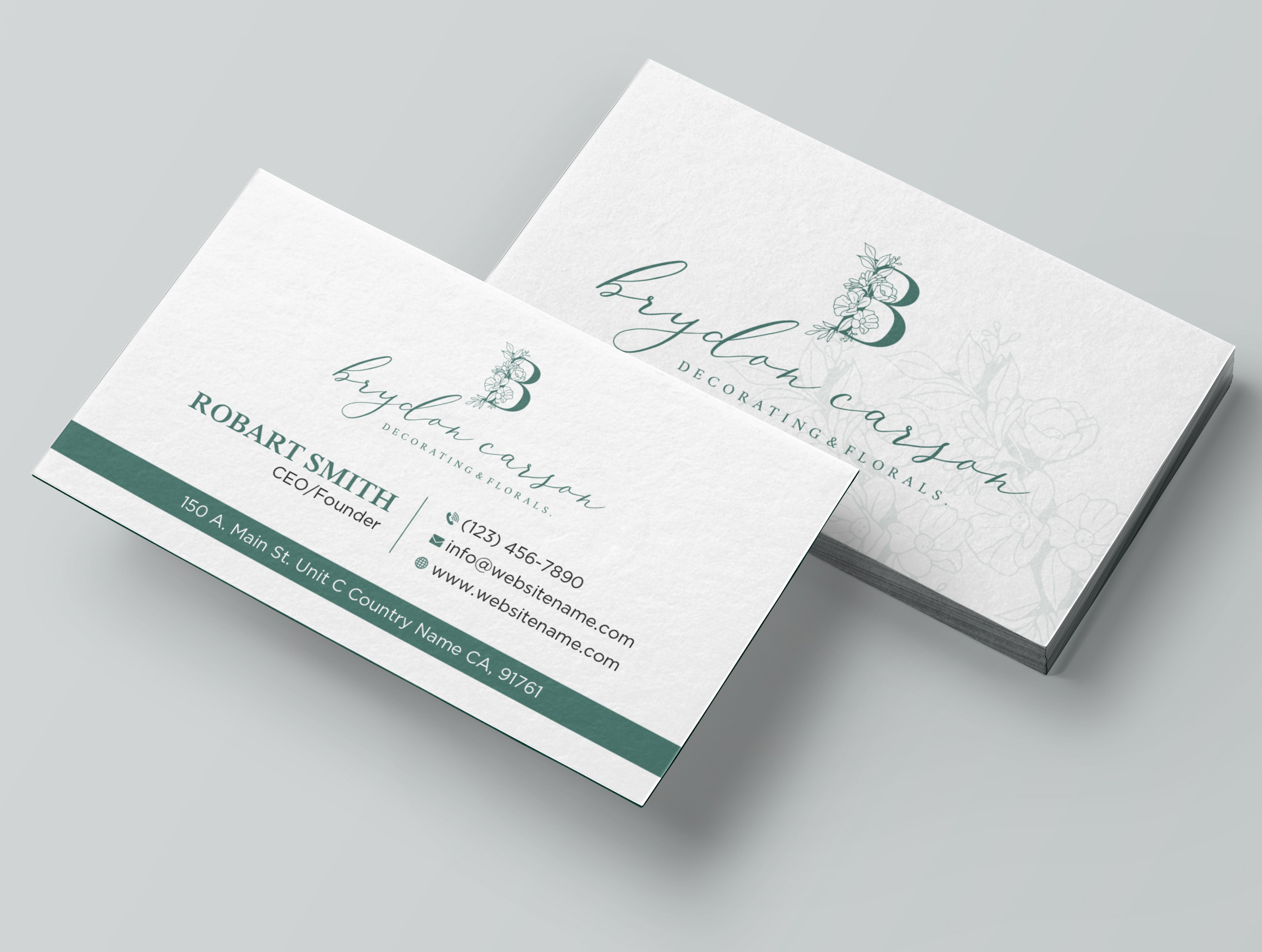 Business Card Design by Uttom 2 for Brydon Carson Decorating & Florals | Design #29871801